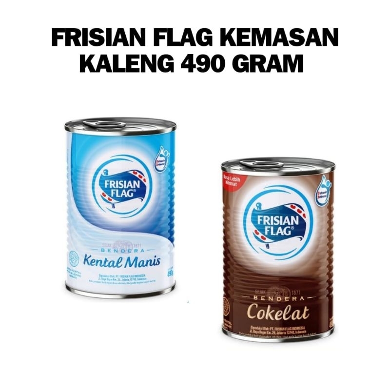 

FRISIAN FLAG SUSU KENTAL MANIS RASA PUTIH/COKLAT KEMASAN KALENG 490 GRAM T_NIASTORE