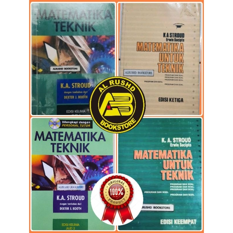 Buku [ORI 100%] MATEMATIKA TEKNIK 1 dan 2 ~ K A STROUD