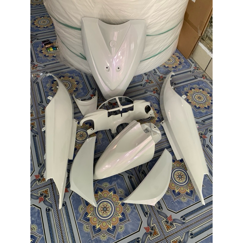 cover body Mio j putih lembayung ungu costume