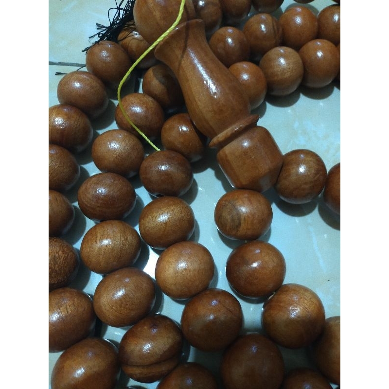 tasbih kayu super jumbo 99 butir tasbih jumbo besar tasbih hiasan dinding