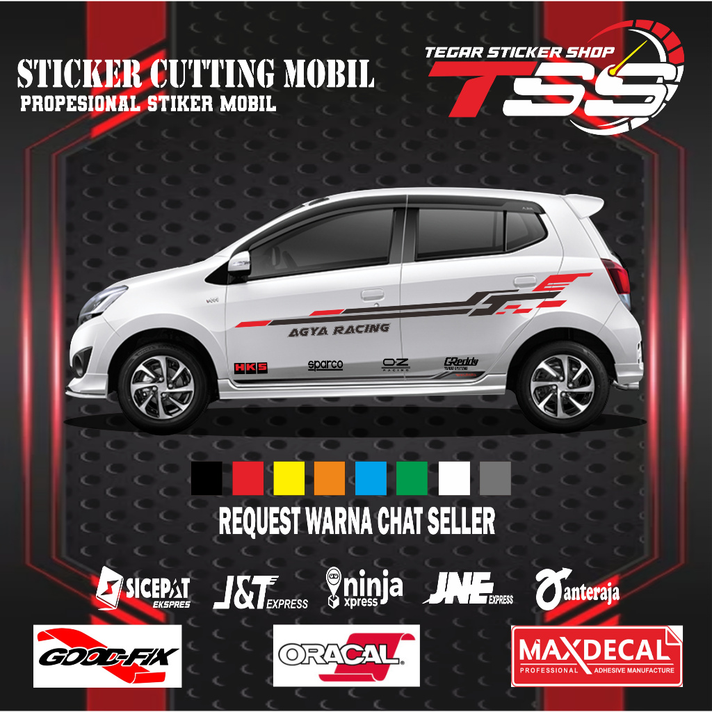sticker mobil agya sticker mobil toyota agya sticker lis mobil keren stiker motif variasi body mobil