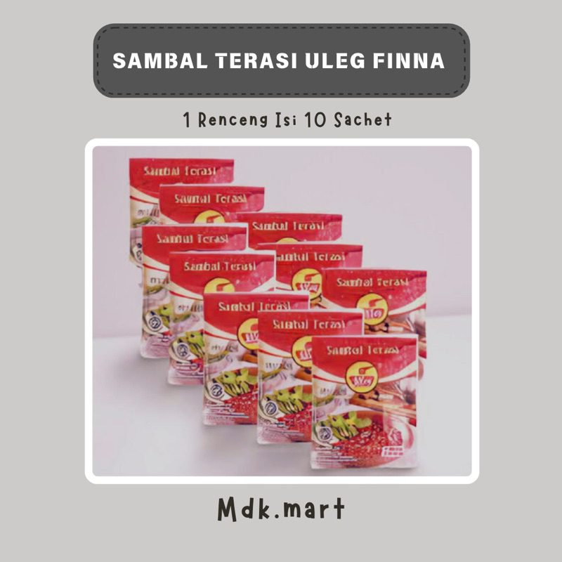 

Sambal Terasi Uleg Fina 20g 1 Renceng 10 Sachet
