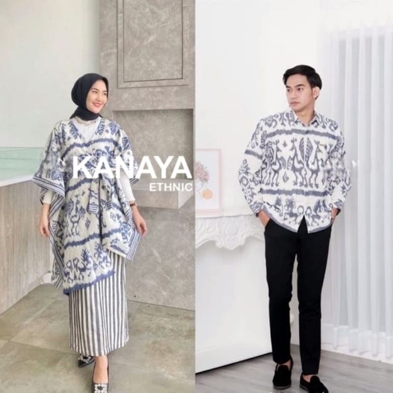 BAJU TENUN COUPLE WHITE NTT - COUPLE TENUN - BATIK COUPLE - TENUN COUPLE