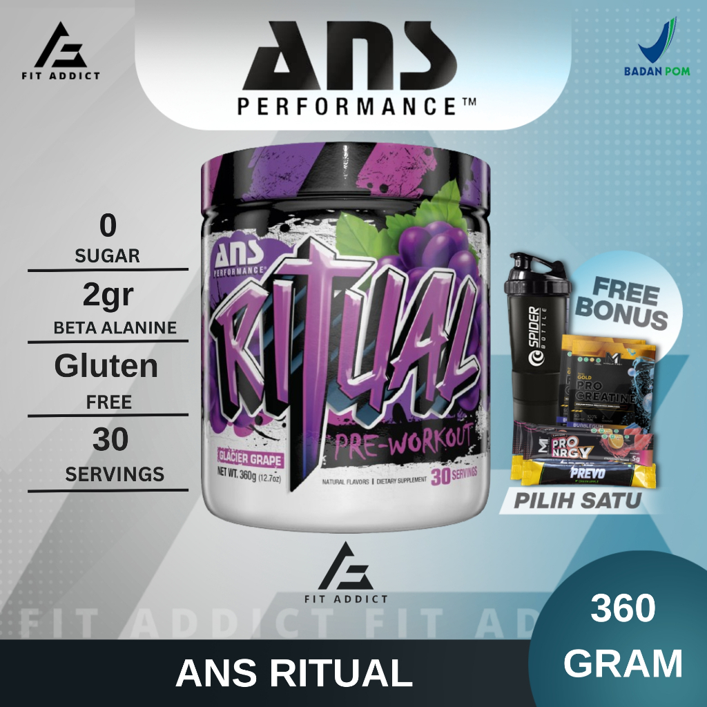 ANS Ritual Pre Workout 30 Servings 30 Serv ANS Performance Preworkout