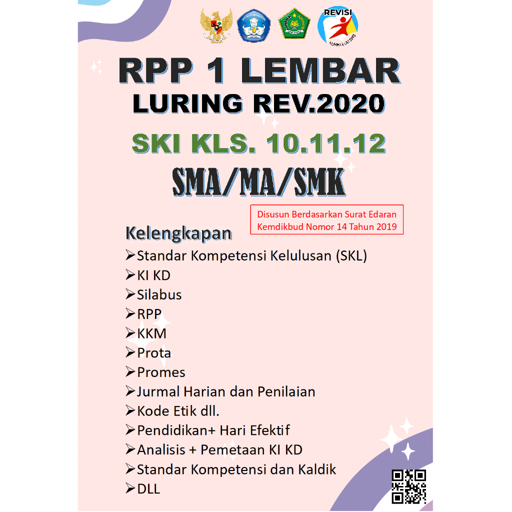 

RPP 1 LEMBAR SKI KELAS 10.11.12 SMA/MA/SMK KURIKULUM 2013 LENGKAP