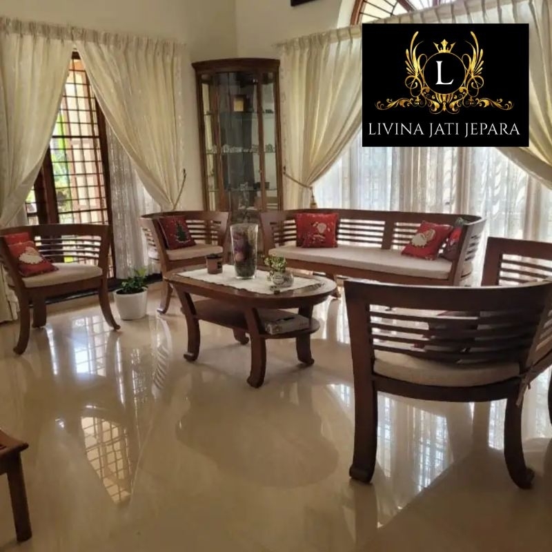 Kursi tamu cantik minimalis / kursi tamu cantik  kayu jati