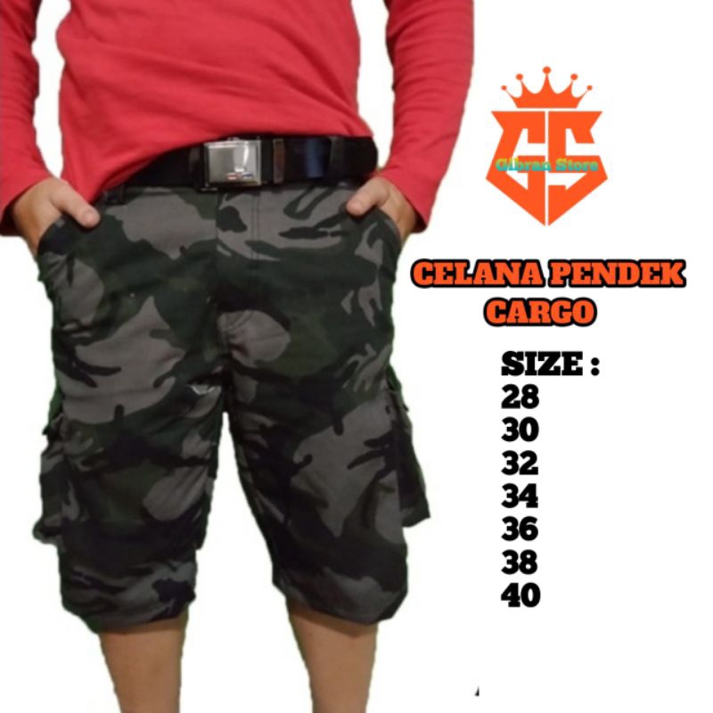 celana pendek pria pdl loreng