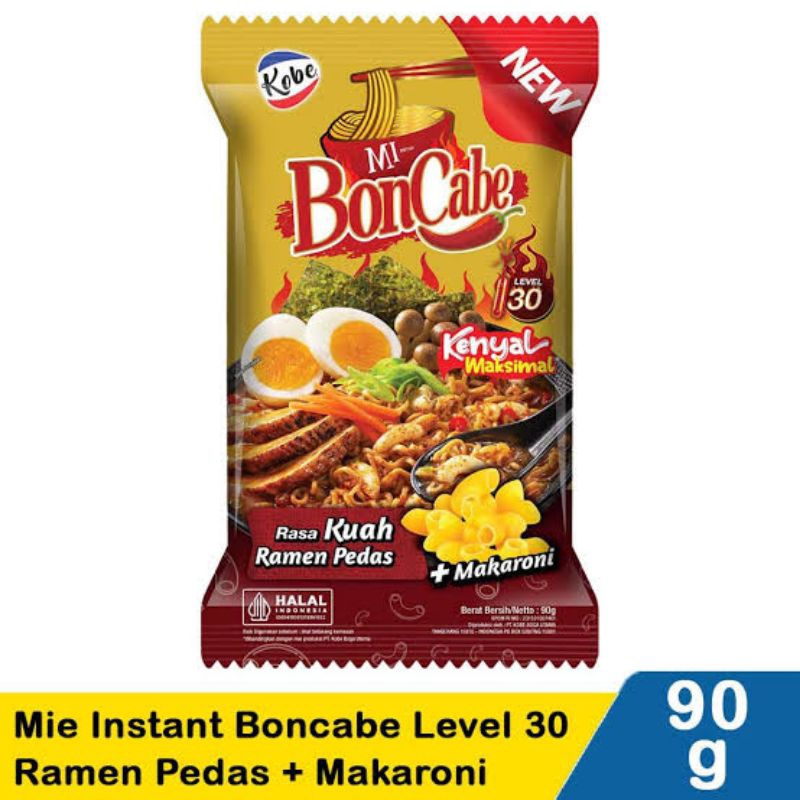 

Kobe Mie Instan Boncabe Lv30 Ramen Pedas 90 Gram