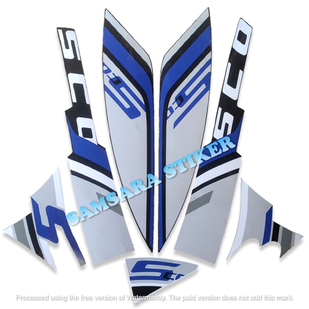 STIKER STRIPING LIS LES BODY MOTOR SCOOPY SPORTY 2022 2023 VARIASI FULL SET