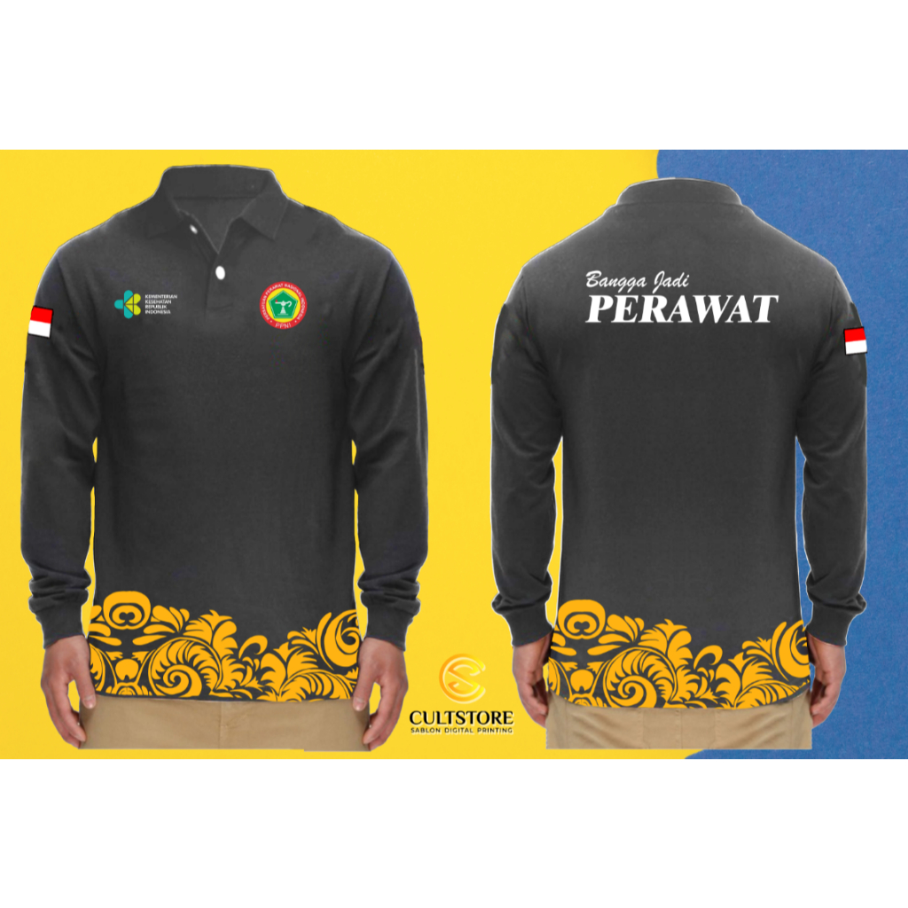 KAOS POLO BANGA JADI PERAWAT INDONESIA POLO UNISEX POLO KESEHATAN