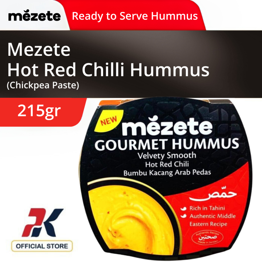 

Mezete Gourmet Hummus Hot Red Chili Bumbu Kacang Arab Pedas 215g