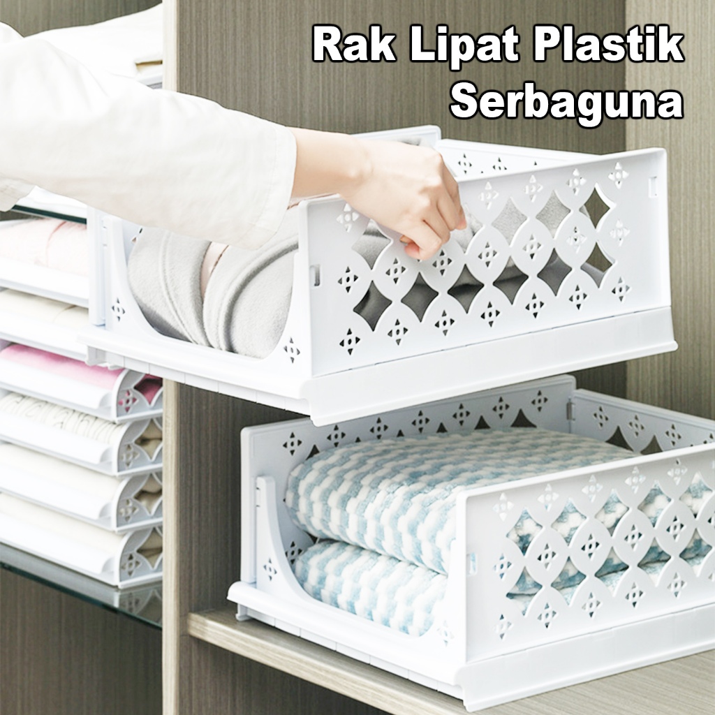 Mischa Rak baju / Rak Laci Lipat / Lemari / Storage Box /Lemari Pakaian / Lemari Plastik / Keranjang