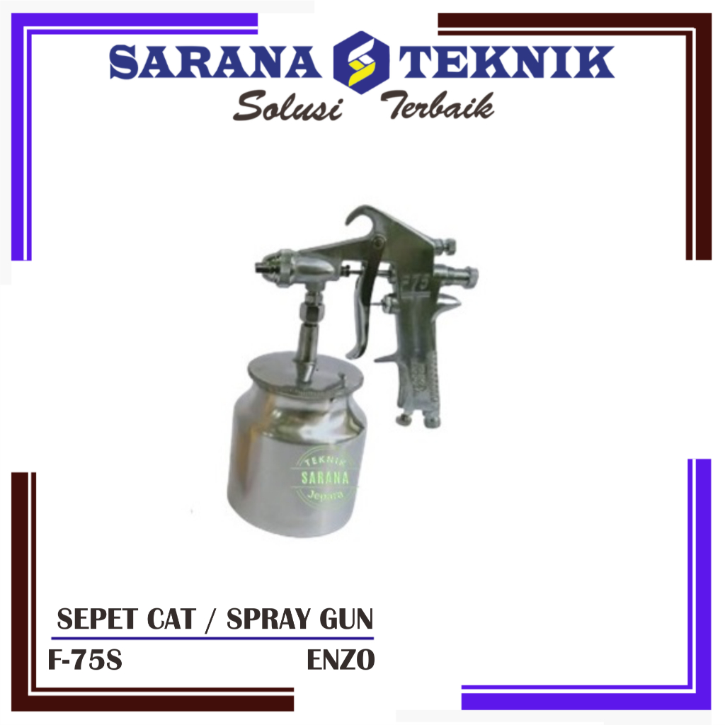 SEPET CAT / SPRAY GUN ENZO TABUNG BAWAH F75S 100% ORIGINAL