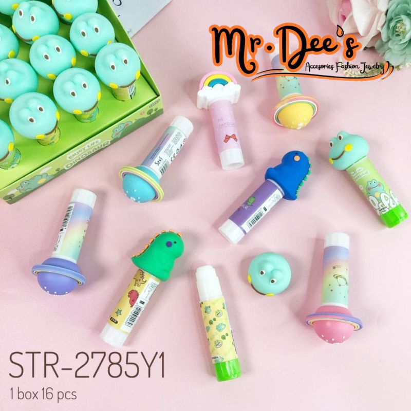 

Glue Stick Motif Lucu Karakter / Lem Stick Mix 4 Motif Per Box isi 16 Pcs / Perlengkapan Sekolah Lucu Unik