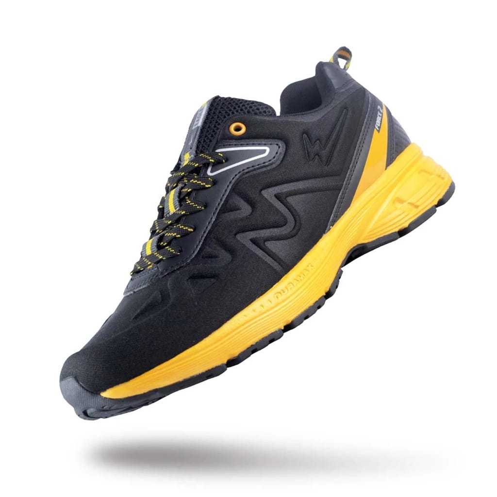 TERBATAS Sepatu Olahraga EAGLE FORCE 2 Black Yellow Running Shoes Unlimited