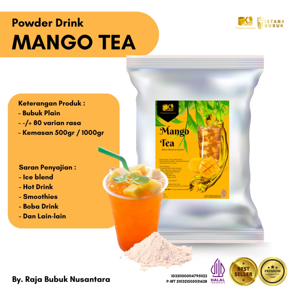 

Bubuk Mango Tea 1Kg Bubuk Mangga Tea 1Kg Bubuk Minuman MANGO TEA 1KG MANGOTEA 1KG