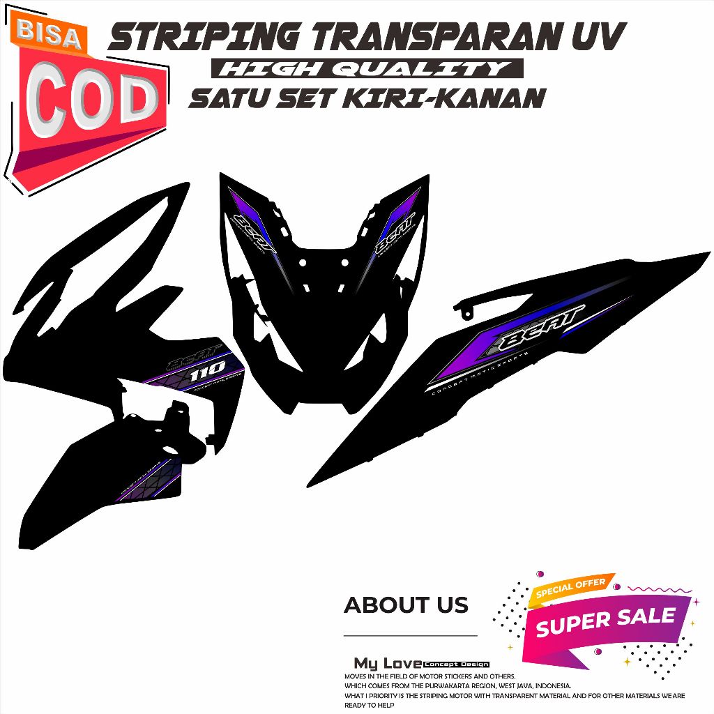 STRIPING TRANSPARAN HONDA BEAT ESP, STRIPING VARIASI TRANSPARAN BEAT NEW 2019
