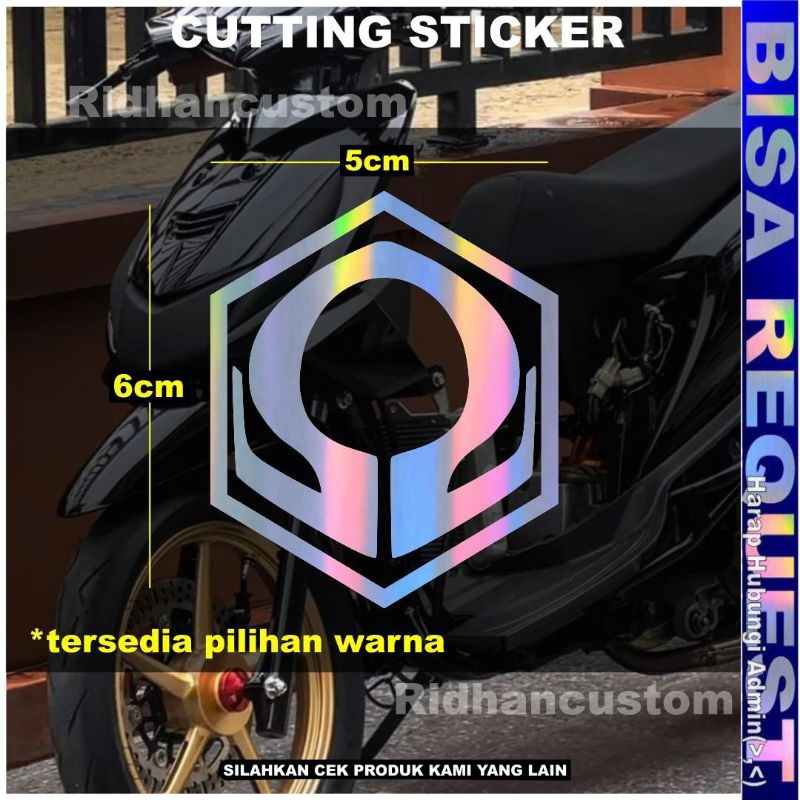 [ LOGO HEXOM ] CUTTING STICKER MOTOR HELM DLL | LOGO HEXOM