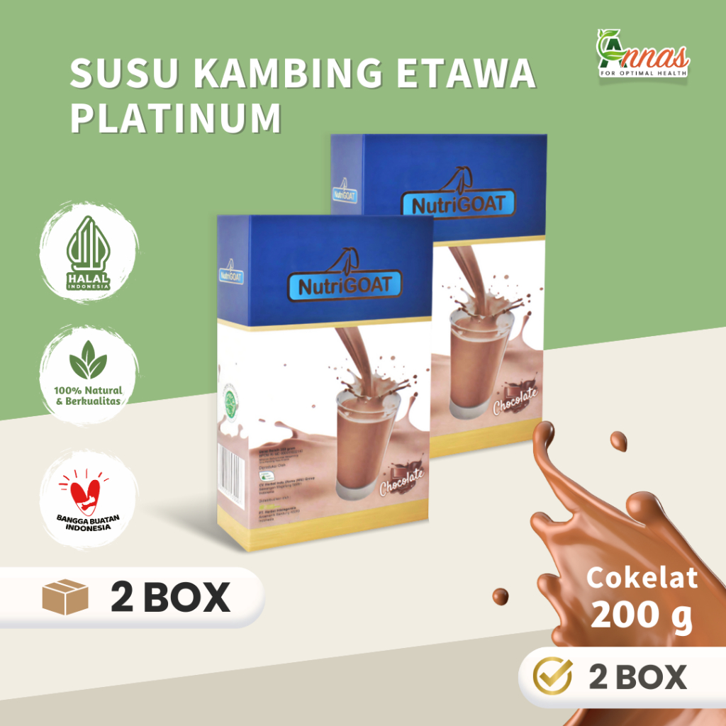 

Susu Kambing Etawa Platinum - NUTRIGOAT - Coklat / Untuk Kesehatan 2 Box