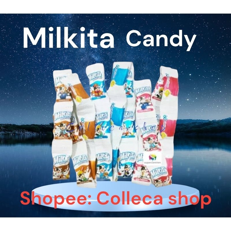 

Permen Milkita Permen Susu Aneka Rasa Stroberi Cokelat Susu 2,8 gr Pack isi 30pcs