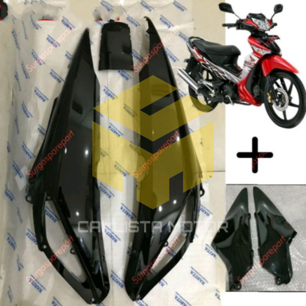 COVER BODY BELAKANG KIRI KANAN HONDA SUPRA X 125 LAMA NEW BATMAN 2006-2010 LAMA