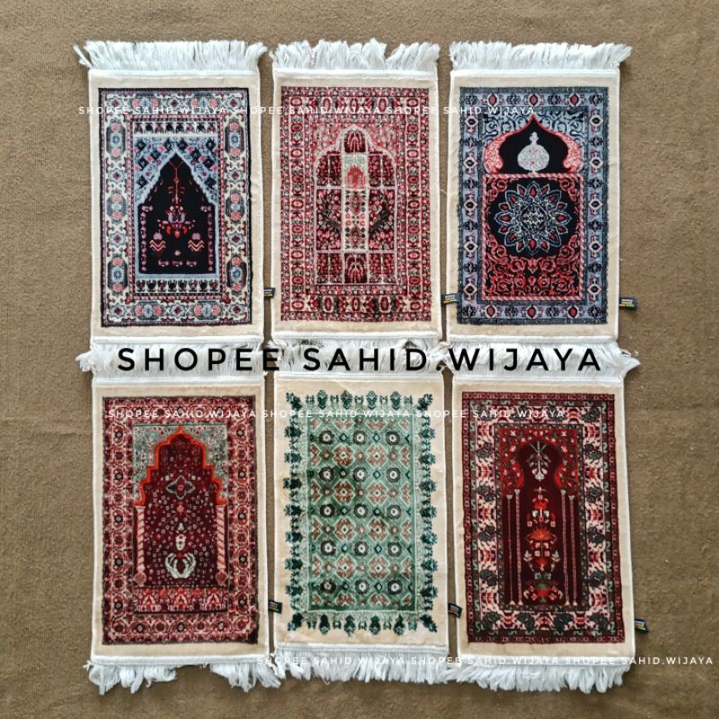 Sajadah Turki YAKAR Mini Spigel Cream Edition Anak Kepala Muka Sujud Turkiye Souvenir Oleh-oleh Haji