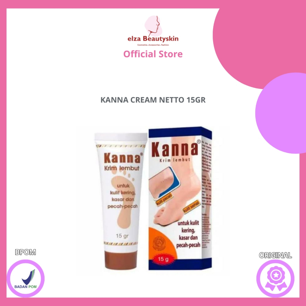 Kanna 15Gr Krim Lembut Untuk Kulit Kering, Kasar Dan Pecah - Pecah / Obat Kaki Pecah / Cream Kaki