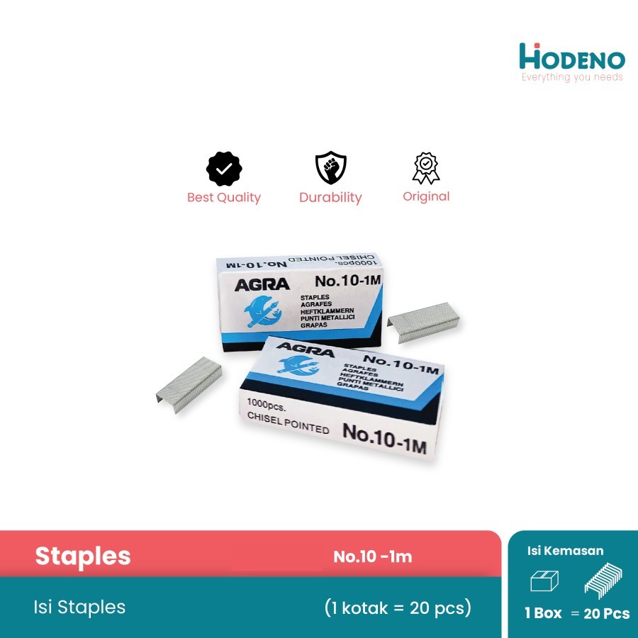 

AGRA - Isi Staples 10-1M | Steples Stapler Hekter