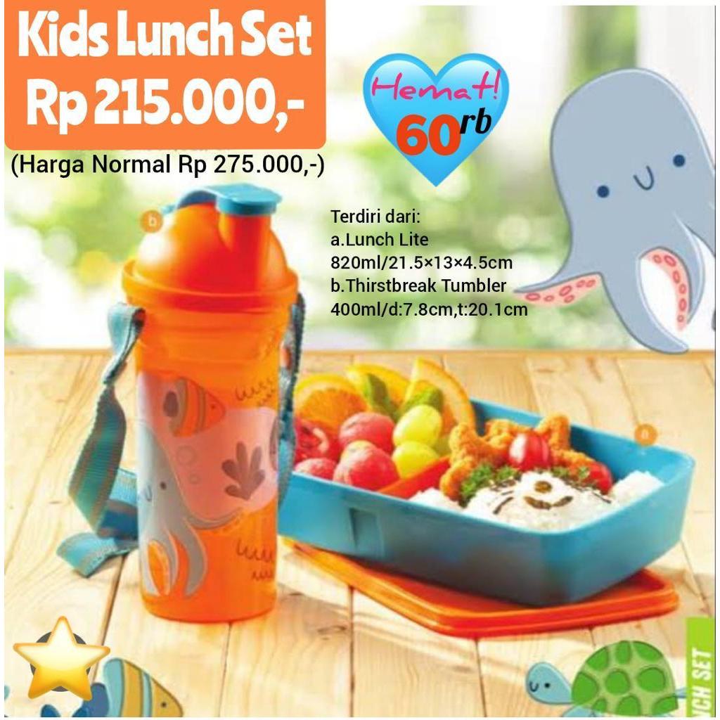 TUPPERWARE KIDS LUNCH SET - LUNCH BOX ANAK (KOTAK MAKAN DAN BOTOL)