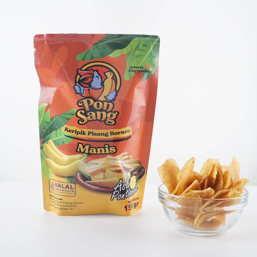 

Keripik Pisang Ponsang Asli Pontianak HALAL 150 Gram