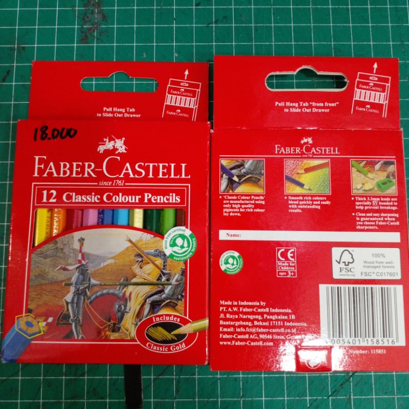 

PENSIL WARNA FABER CASTELL isi 12 kecil