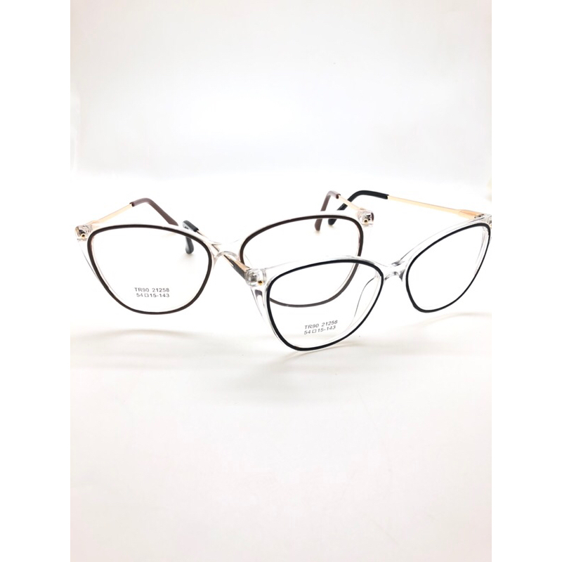Kacamata Cat eye Muka Besar Minus drn 21258