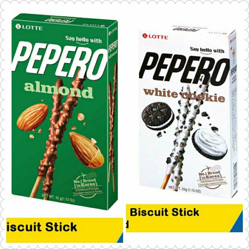 

LOTTE PEPERO ALMOND DAN WHITE COOKIES 32 gram