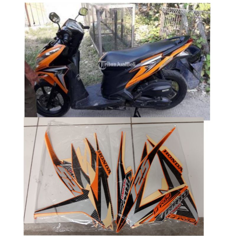 Stiker striping vario techno 125 2012 oren / Lis body vario 125 2012 oren