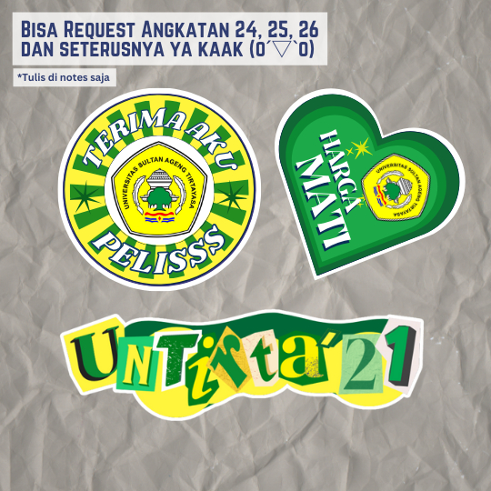 

STIKER SCRAPBOOK CAMABA UNTIRTA | UNIVERSITAS AGENG TIRTAYASA | StikerGW
