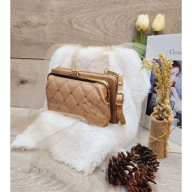 Langka Tas Forever LoveDompet Behel tidur Resleting 1Tas Wanita Korean Style 5m631