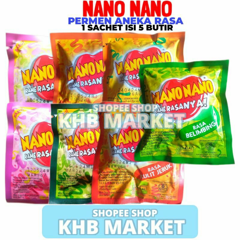 

Permen Nano Nano 1 Sachet Isi 5 Butir 2.5gr