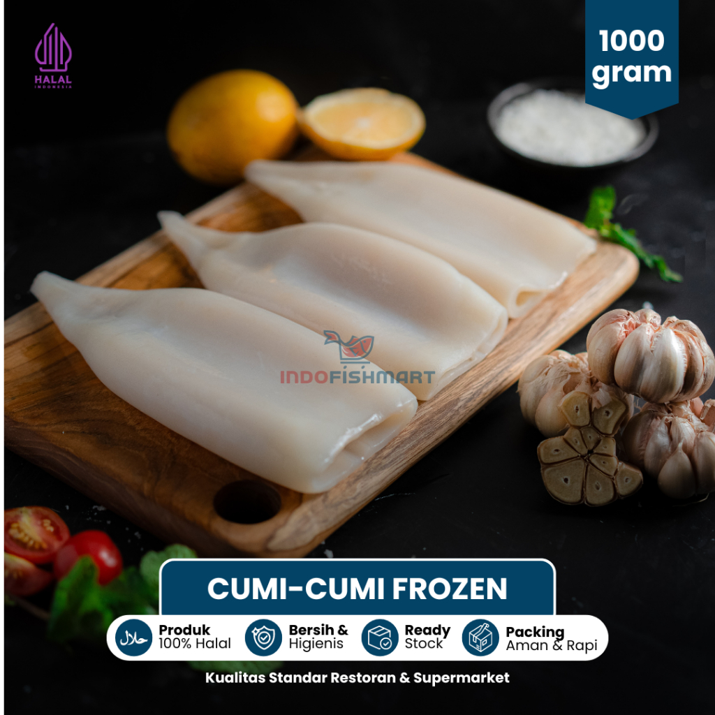 

Cumi Tube Kupas Beku Frozen kemasan 1 kg