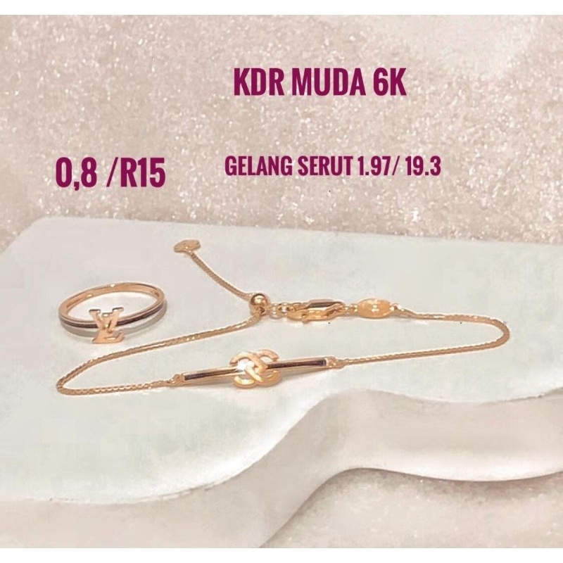 GELANG DAN CINCIN EMAS KADAR 6K