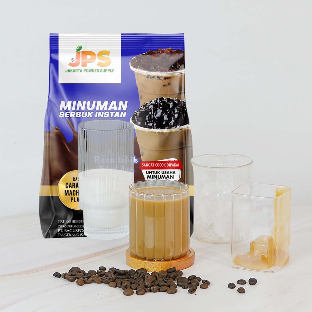 

JPS Plain Caramel Machiato 1 kg Bubuk Minuman Premium Tanpa Gula / Serbuk Instan Kopi Karamel