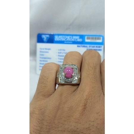Promo Guys Batu Ruby Star Asli Natural lengkap dengan sertifikat