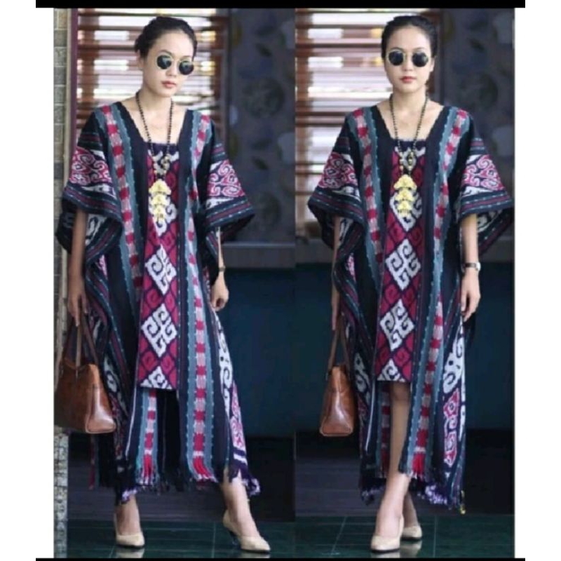 dress tenun tunik tenun baju wanita kekinian outfit formal