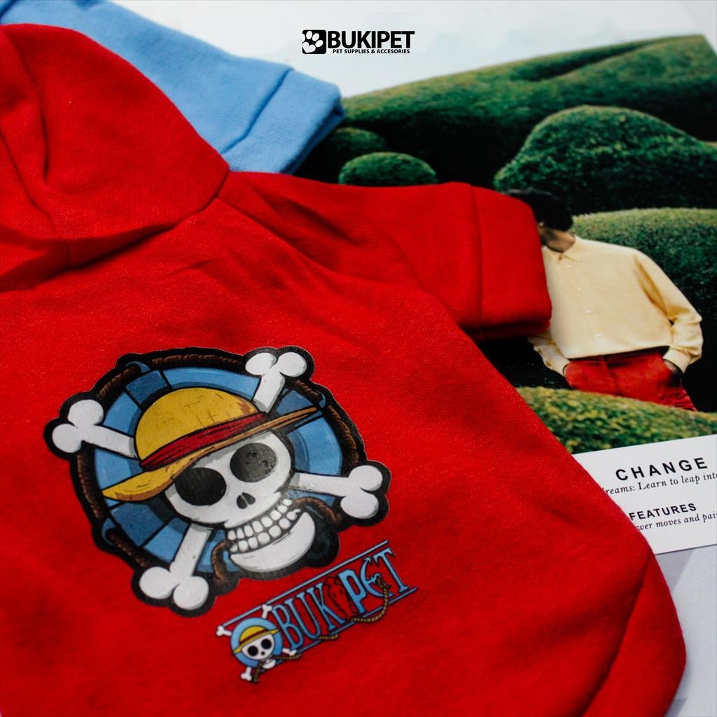 baju ONE PIECE HOODIE SERIES OP ANIME KARTUN LUFFY kucing anjing kelinci monyet lucu murah akesesori