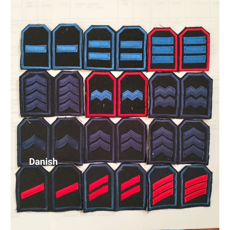 BET BORDIR PANGKAT PDL HITAM BRIMOB POLRI