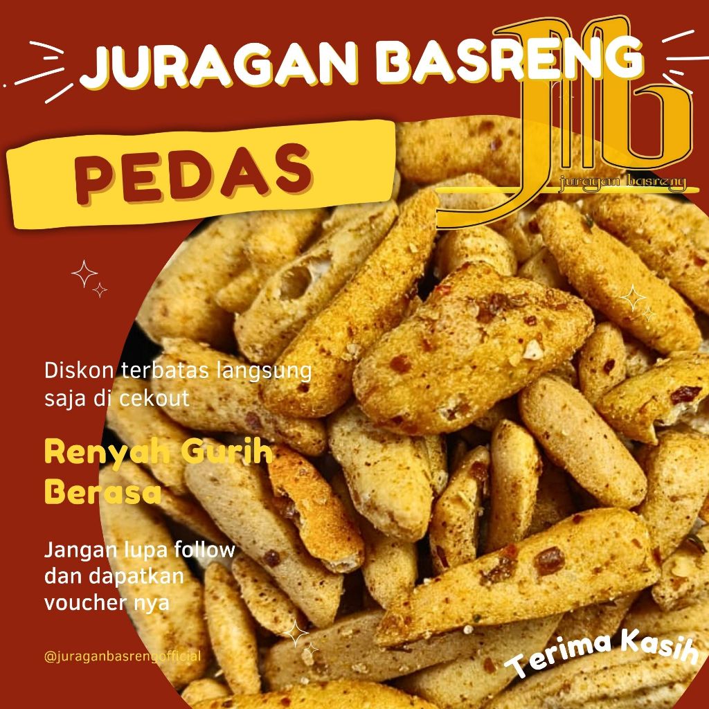 

Keripik Basreng Pedas 500gr Juragan Basreng