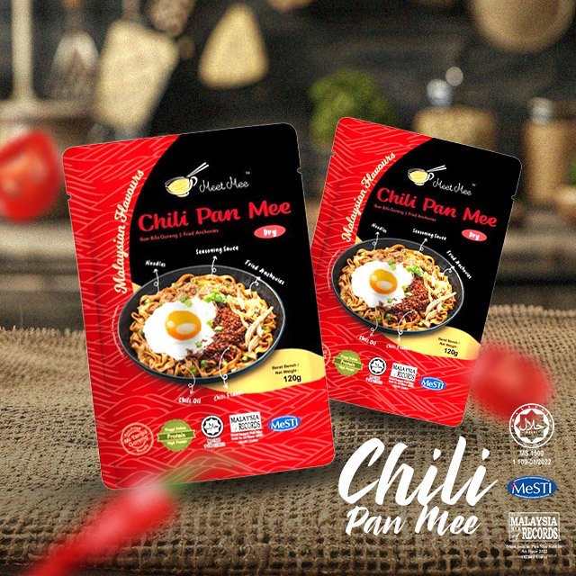 

[ READY STOCK ] Meet Mee Dry Chili Pan Mee (Fried Anchovies) 120g【HALAL】mie malaysia