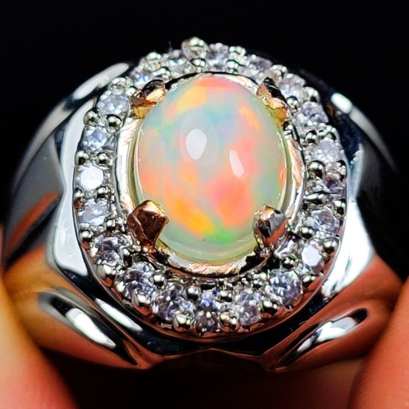 FULL JARONG CINCIN BATU AKIK PERMATA KALIMAYA SUSU CRYSTAL ASLI NATURAL