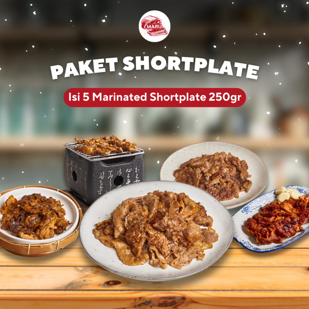 

MARU SIGNATURE Paket Shortplate ( Isi 5pcs @250gr ) Daging Sapi Shortplate Slice Marinasi Halal