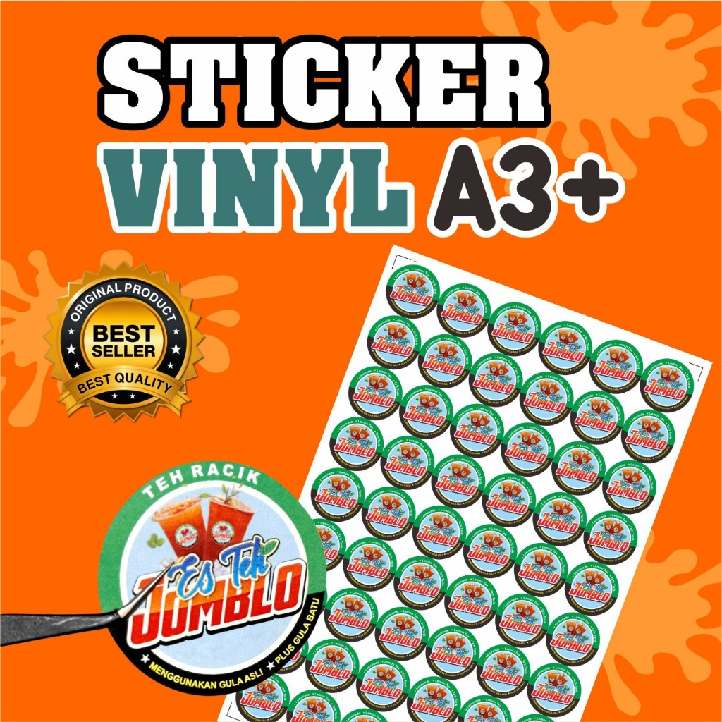 Cetak Stiker Vinyl A3+ FREE Cutting / Stiker Cutting Stiker Custom Cetak Stiker TERMURAH