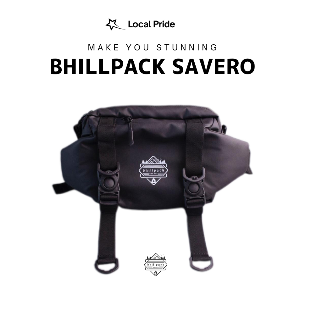 Tas Crossbody Pria Waistbag ada Lubang Earphone Headset Bhillpack Savero